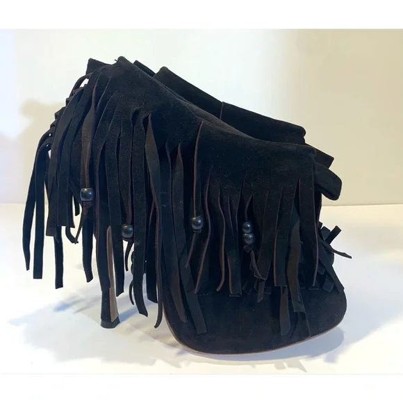 Vivienne Westwood Skyscraper Fringe Ankle Boots 39.5 Sz 8.5 - Picture 3 of 16